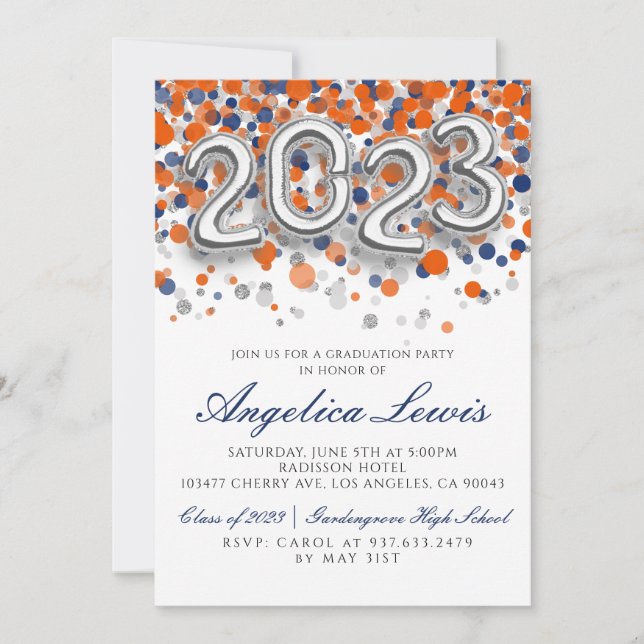 Classe de 2023 Graduation Party Invitation (Devant)