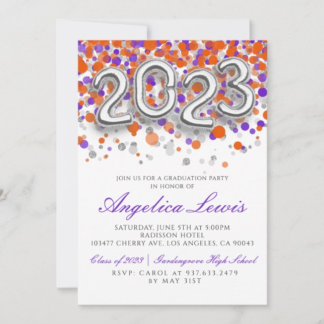 Classe de 2023 Graduation Party Invitation (Devant)