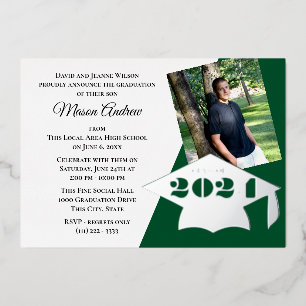 Classe de 2024 Graduation Cap Foil Invitation