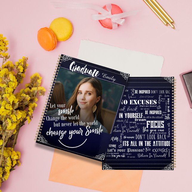 Classe De 2024 Graduation Photo Mots Inspirationne (Class Of 2024 Graduation Photo Inspirational Words Planner)