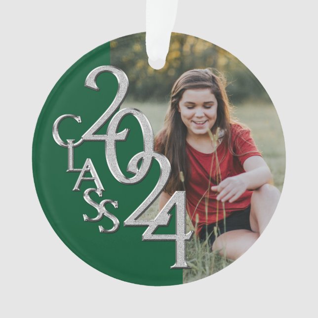 Classe de 2024 Vert et argent avec photo (devant)