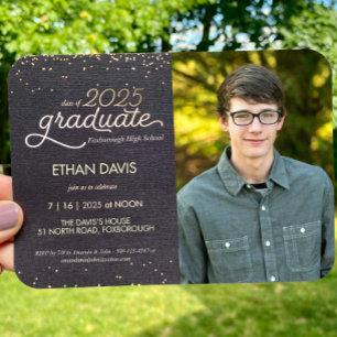 Classe de 2025 Graduation Invitation avec/ Photo