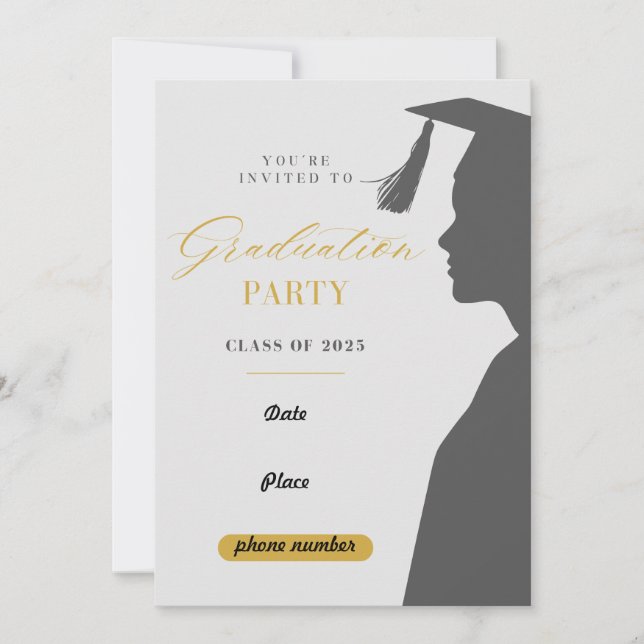 Classe de 2025 Graduation Party Invitation (Devant)