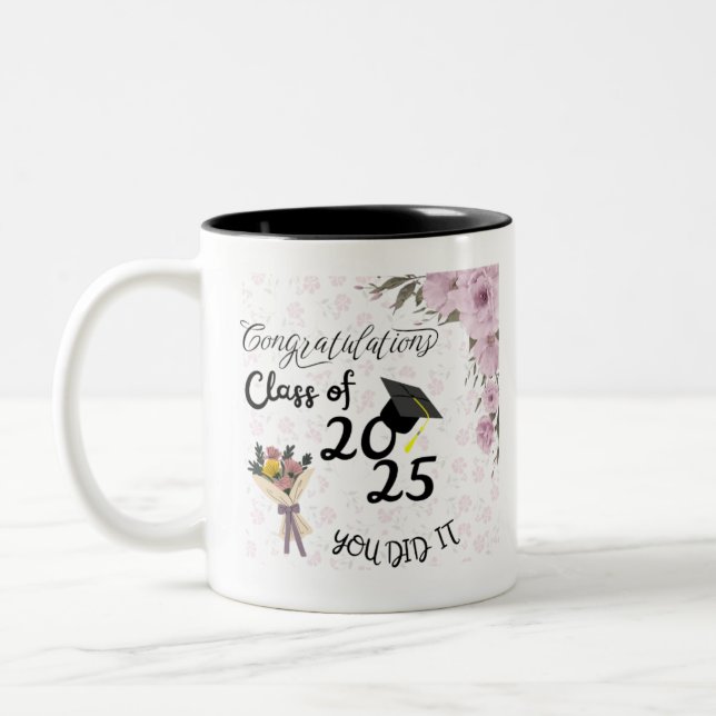 Classe de 2025 Mug PNG, Graduation Mug Wrap, Café (Gauche)