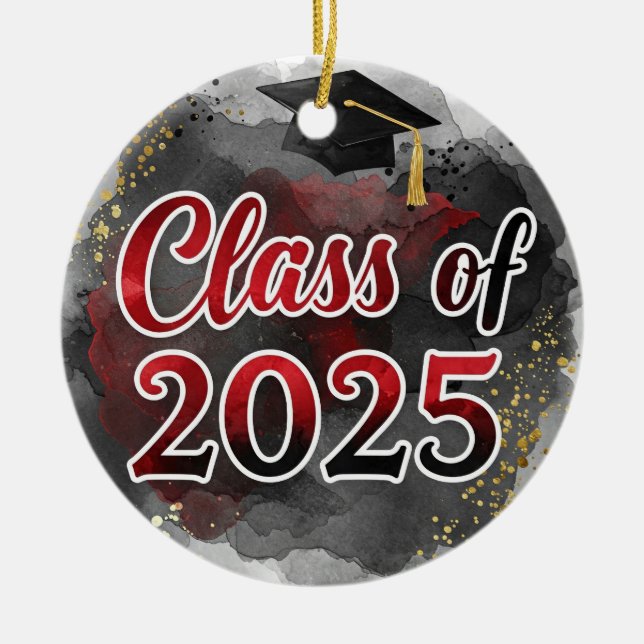 Classe de 2025 ornement noir et rouge (Devant)