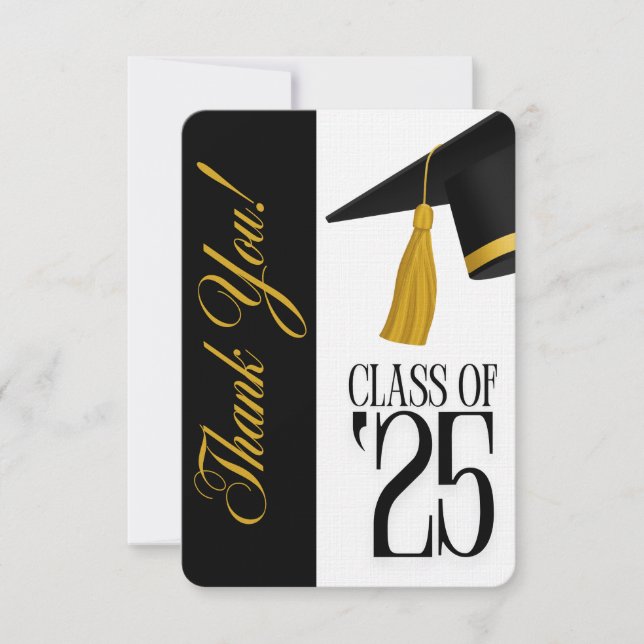 Classe de 2025 Photo Graduation Carte de remerciem (Devant)
