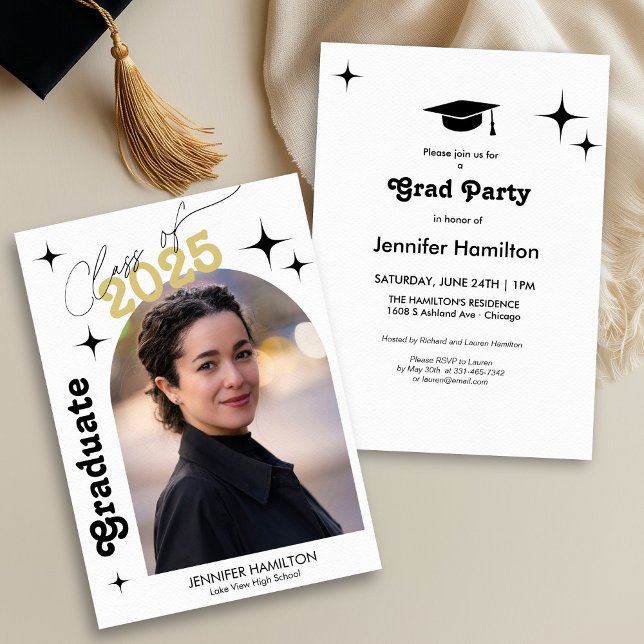 Classe De 2025 Photo Graduation Party Invitation (Créateur téléchargé)
