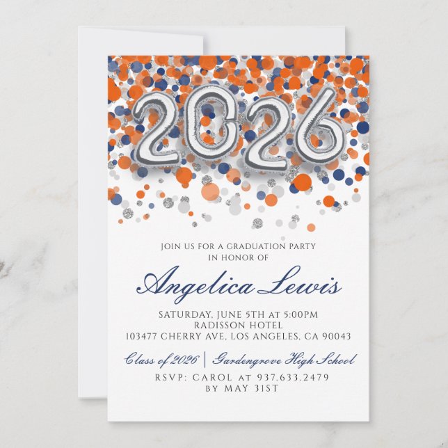 Classe de 2026 Graduation Party Invitation (Devant)