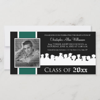 Classe de [ANNÉE] Faire-part de diplôme : vert