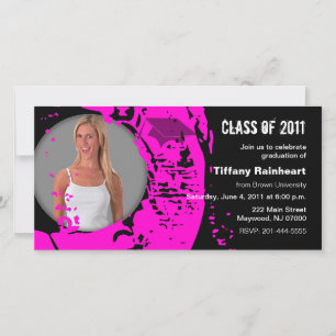 Classe de Carte photo de diplômes 2011 Neon Pink