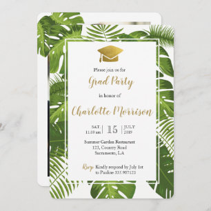 Classe de carte photo d'or vert tropical 2018