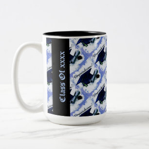 Classe de diplôme Casquette et diplôme Mug bleu