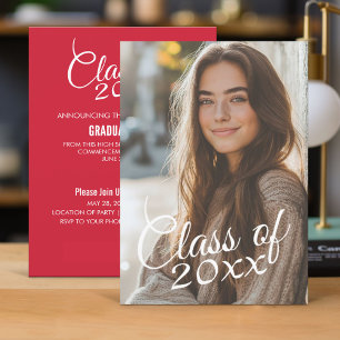 Classe de diplôme Faire-part photo Invitation