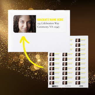 Classe de Étiquette de adresse photo senior 2024