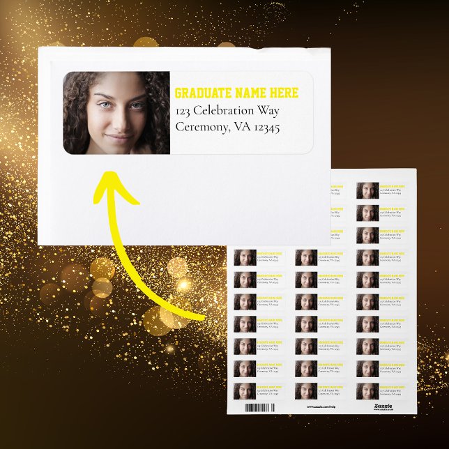 Classe de Étiquette de adresse photo senior 2024 (Créateur téléchargé)