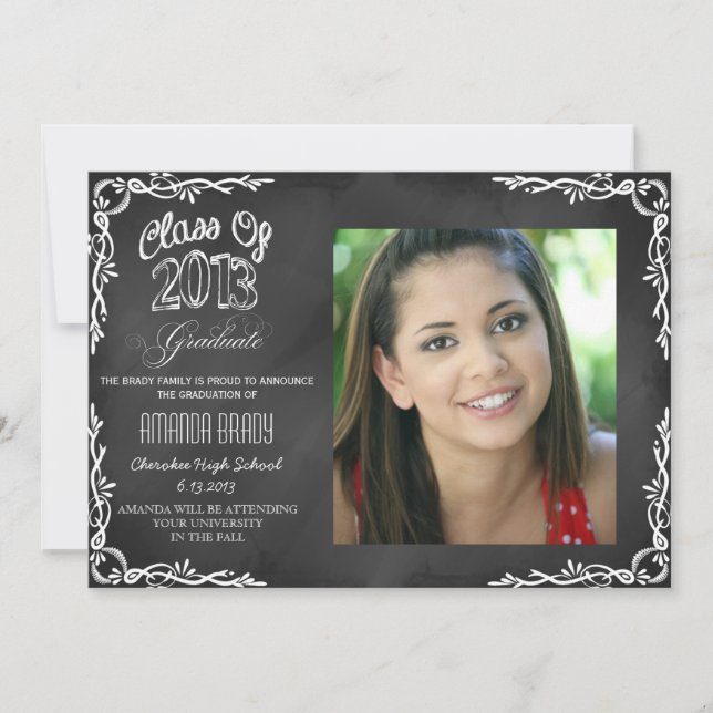 Classe de Faire-part de fin d'études de tableau de (Devant)