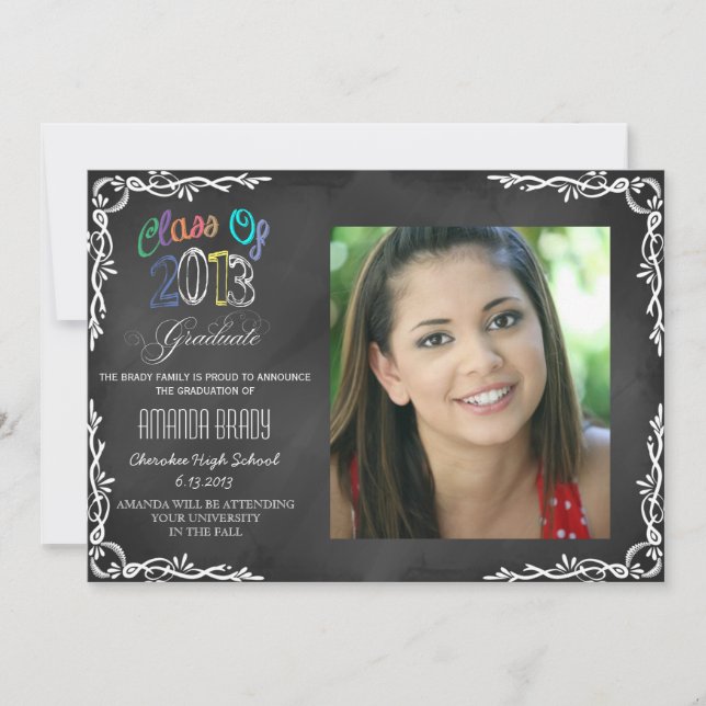 Classe de Faire-part de fin d'études de tableau de (Devant)