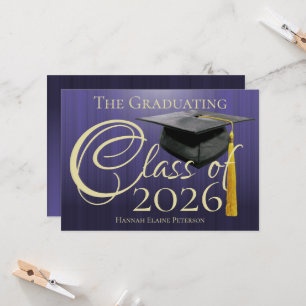 Classe de Faire-part de graduation pourpre 2025