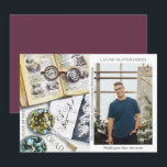 Classe de fin d'études de 2022 Sciences De l'envir<br><div class="desc">Classe de graduation de 2022 Science De l'environnement Médicale Foresterie Agriculture Grad Photo Faire-part présente une aquarelle d'un milieu de travail biologiste qui comprend des lunettes, des livres, des boîtes de Pétri de laboratoire, des microbes, une pipette, des virus et plus encore. Le texte "Grad", votre qualification, votre nom, l'année...</div>