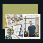 Classe de fin d'études de 2022 Sciences De l'envir<br><div class="desc">Classe de graduation de 2022 Science De l'environnement Médicale Foresterie Agriculture Grad Photo Faire-part présente une aquarelle d'un milieu de travail biologiste qui comprend des lunettes, des livres, des boîtes de Pétri de laboratoire, des microbes, une pipette, des virus et plus encore. Le texte "Grad", votre qualification, votre nom, l'année...</div>