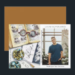 Classe de fin d'études de 2022 Sciences De l'envir<br><div class="desc">Classe de graduation de 2022 Science De l'environnement Médicale Foresterie Agriculture Grad Photo Faire-part présente une aquarelle d'un milieu de travail biologiste qui comprend des lunettes, des livres, des boîtes de Pétri de laboratoire, des microbes, une pipette, des virus et plus encore. Le texte "Grad", votre qualification, votre nom, l'année...</div>