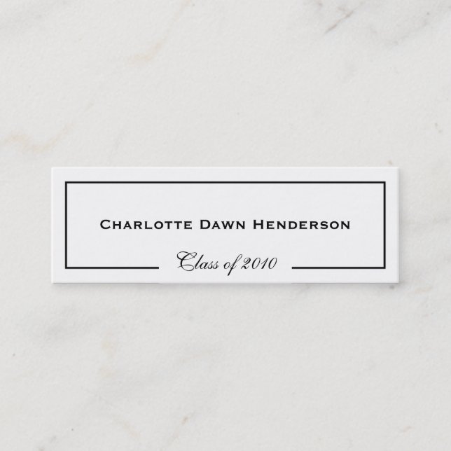 Classe de frontière de carte nominative de (Devant)