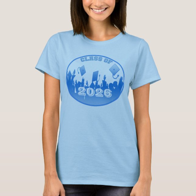 Classe de Graduation Bleue de 2009 2010 T-shirt (Devant)