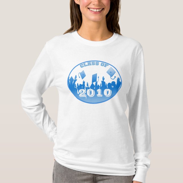Classe de Graduation Bleue de 2009 2010 T-shirt (Devant)