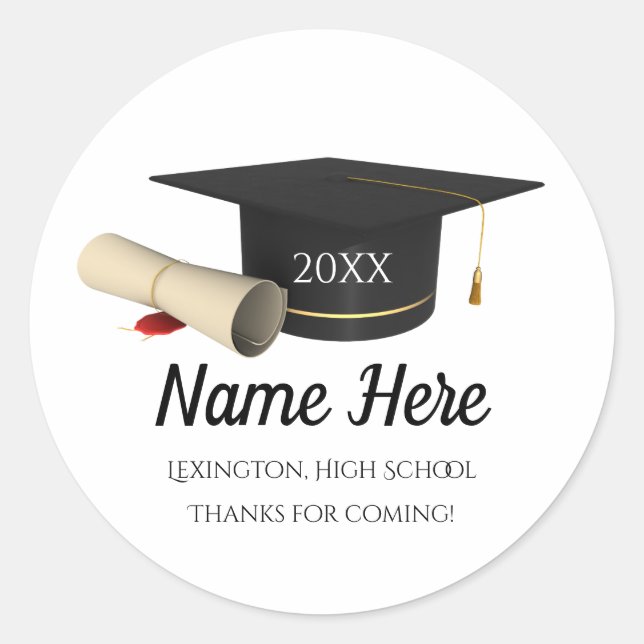 Classe de graduation de 2024 Favor Sticker Seals (Devant)
