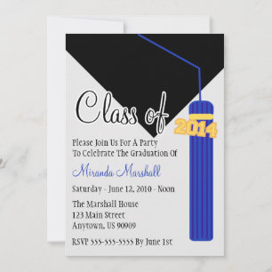 Classe De Invitation De Diplôme De Tassel 2014 (Bl