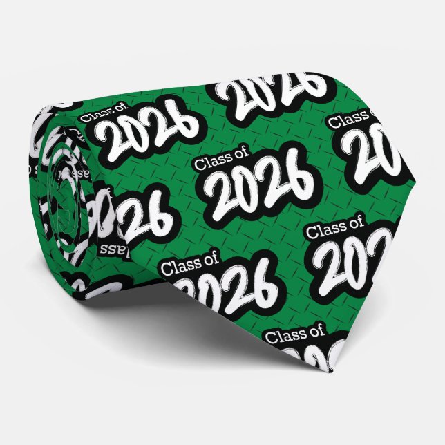 Classe de pinceau vert gras de Cravate 2026 (Roulé)