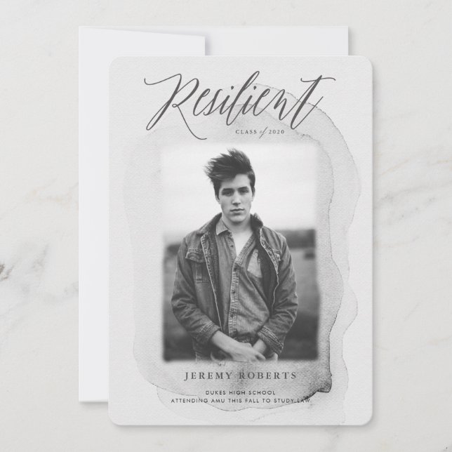 Classe de résilience de 2020 Faire-part de graduat (Devant)