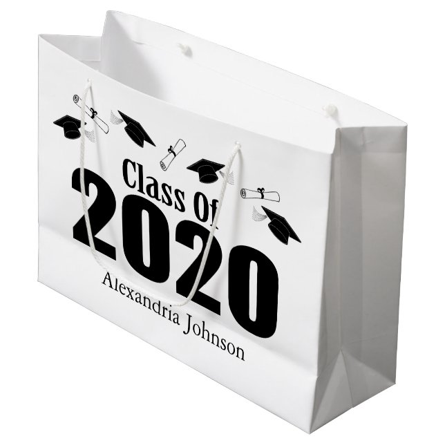 Classe De Sac Cadeaux De Diplôme De 2020 (Casquett (Devant Angle)