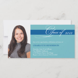 Classe de script bleu turquoise de faire-part de g