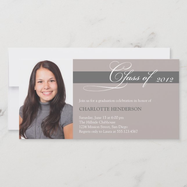 Classe de script gris taupe de graduation faire-pa (Devant)