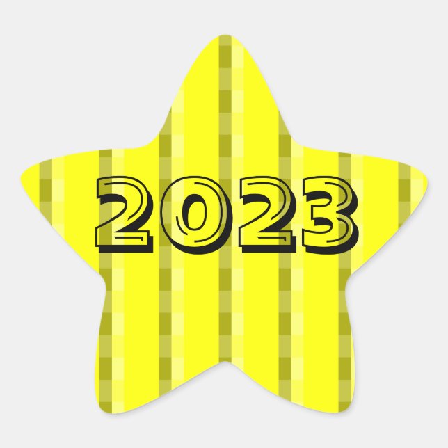 Classe de Sticker étoile jaune 2023 par Janz (Devant)