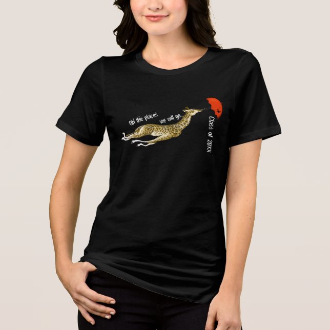 Classe de T-shirts à parapluie Whimsical Giraffe 2 (Recto)