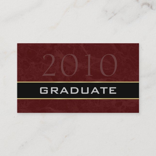 Classe des cartes nominatives 2010 d'obtention du (Devant)