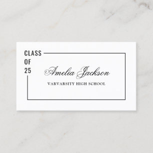 Classe Design De 25 Graduation - 25 - Carte Nom