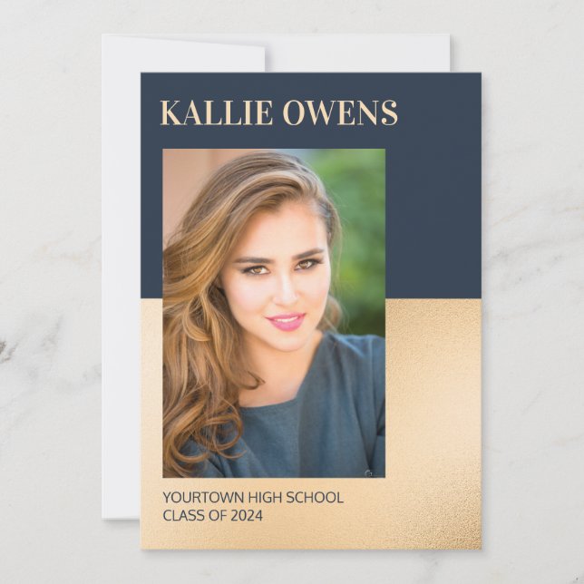 Classe d'or bleu marine de 2024 (Devant)