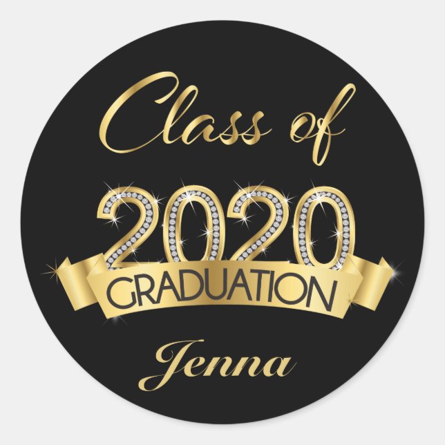 Classe d'or de Sticker de Graduation 2020 (Devant)