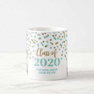 Classe d'or Turquoise de 2020 Photo Graduation Mug
