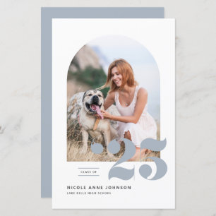 Classe Dusty Blue de 2025 Arch Photo Graduation