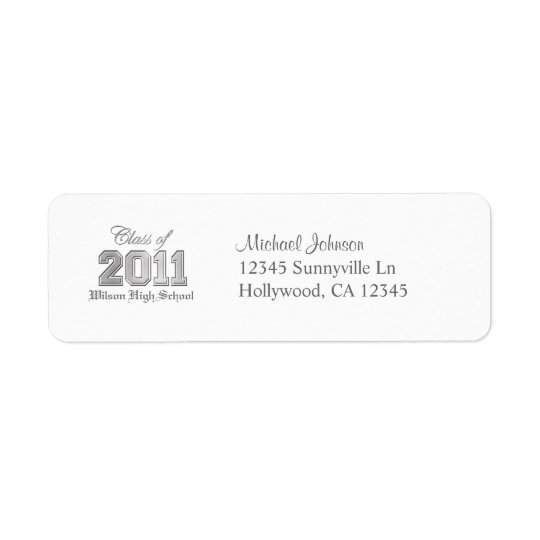 Classe élégante de 2011 étiquettes d’adresse retour