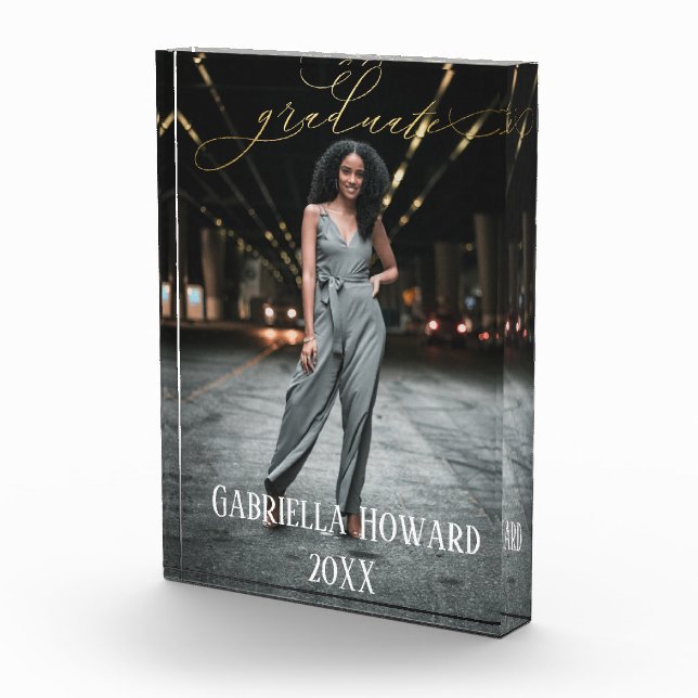 Classe élégante de bloc 20XX photo acrylique (Droite)