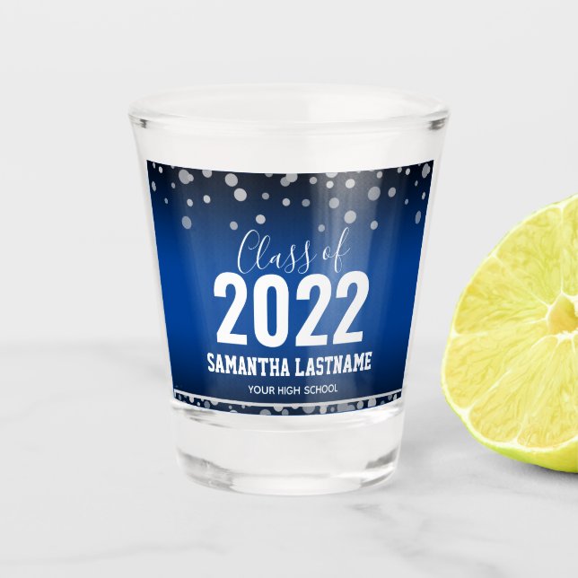 Classe est 2022 Graduation Shot verre (Devant)
