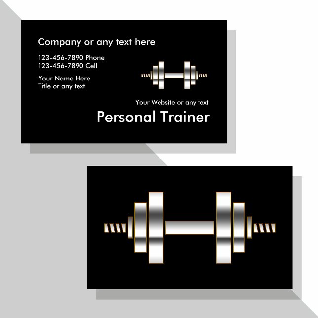Classe Fitness Personal Trainer Cartes de visite (Créateur téléchargé)