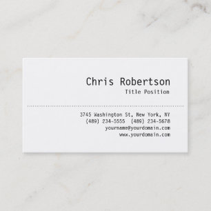 Classe minimaliste Carte de visite noir blanc tend