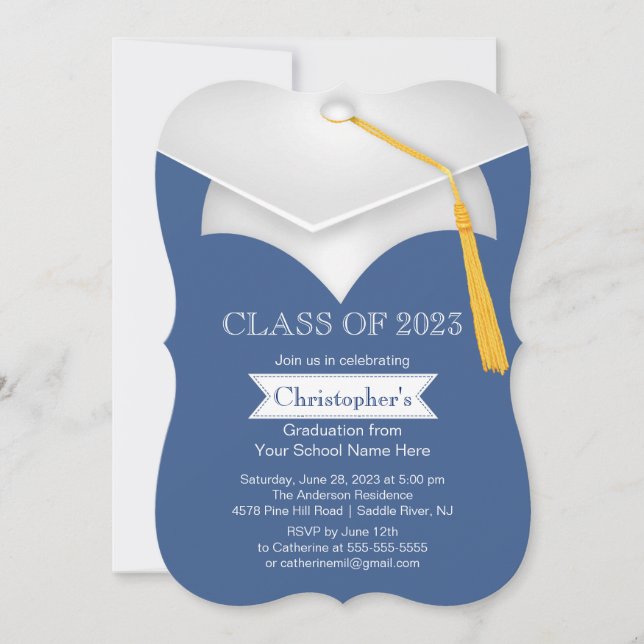 Classe moderne de 2014 Graduation Party Invitation (Devant)