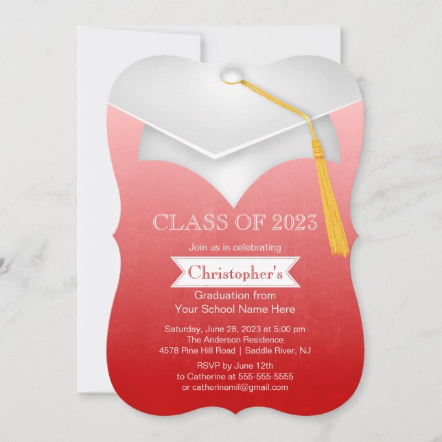 Classe moderne de 2014 Graduation Party Invitation (Devant)